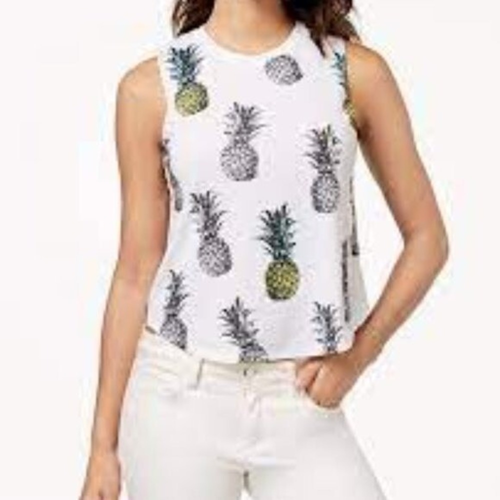 Rebellious One Pineapple Tank Top Size Small